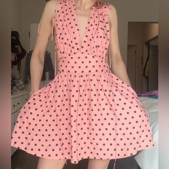 For Love Lemons Polka Dot Keely Mini Dress sz XS